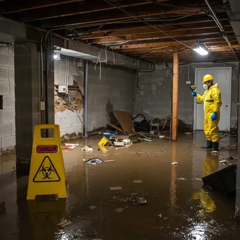 Flooded Basement Electrical Hazard in Springdale, AR Property